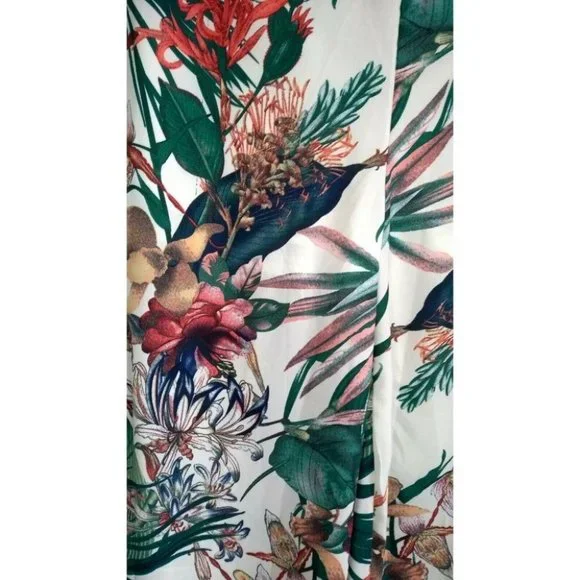 Crossroads Womens Pants Wide Split Leg Belt Tropical Floral Plus Sz 16 RRP$69.99 - Picture 6 of 9